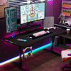 1.8m XXL Gaming Desk LED RGB Computer Table Elevated Monitor Stand Keyboard Tray