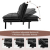 2 Seat Convertible Loveseat Sofa Bed Memory Foam Sleeper Couch 3-level Adjust