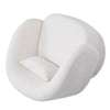 Luxury Teddy Fleece Swivel Accent Tub Chair Fireside Armchair Lounge Sofa+Pillow