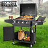 Deluxe Gas BBQ Grill Stainless Steel 4 Burner + 1 Side Outdoor Barbecue