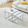 High Glossing Nesting Table Set of 3, Living Room Small Side Sofa Table Coffee