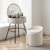 TeddyFleece Vanity Stool Dressing Table Chair Plush Pouffe Makeup Ottoman Pouffe
