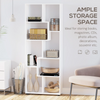Large Wooden Bookcase Room Divider Tall Bookshelf Storage Display Unit 8 Shelves