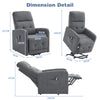 Electric Riser Lift Recliner Chair Fabric Armchair For Elder Standing Aid
