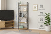 5 Tier Ladder Shelf Bookcase Wide Living Room Display Storage Shelving Unit