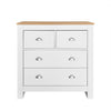 Chest of Drawers Wood 5 Drawers Cabinet Storage Organiser Unit for Bedroom White
