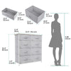 Fabric Chest of Drawers 8 Drawer Bedroom Storage Unit Clothes Organizer Dresser