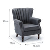 Fireside Armchair Chesterfield High Wing Back Chair Lounge Tub Queen Anne Sofa