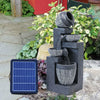 Solar Cascading Bowls In/Outdoor Water Feature Fountain LED Lights Garden Decor