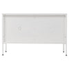 Industrial TV Stand Cabinet Storage 4 Shelves Metal Sideboard Living Room w Door