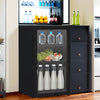 Small Beverage Fridge Clear Glass Door Mini Wine Refrigerator Energy-Efficiency