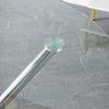 Round Glass Home Kitchen Table with Stainless Steel Metal Legs Dining Table