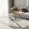 Chrome Rectangular Glass Dining Table Console Coffee Side End Desk Home Office