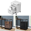 Lockable Office File Document Cabinet Standing Unit Filing Storage Trolley Keys