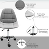 Vinsetto Ergonomic Office Chair with Adjustable Height and Wheels 47-3-12
