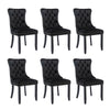 Dining Chairs Set of 6 Kitchen Chairs with High Back Wooden Legs for Dining Room