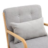 Fireside Sofa Padded Lounge Armchair Accent Rocking Chair Solid Wooden Frame UK