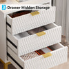 Modern Nightstand, 25.8" Tall Bedside Table with 3 Drawers for Bedroom, White