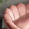 Velvet Scallop Shell Back Tub Chair Armchair Dressing Sofa Stool Bedroom Lounge