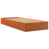 Gecheer Bed Frame Wax Brown 90x190 Solid Wood Pine Z4I7