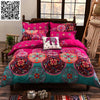 Bohemia Quilt Duvet Cover Set Pillow Cases Bedding Set Single Double King Size