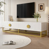 180cm White TV Cabinet w/ Soft-Close Doors, TV Stand Storage Unit, Modern Design