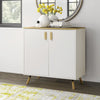 Modern Wooden Home Sideboard Storage Cabinet Unit With 2 Shelves & 2 Doors Wood