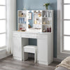 Vanity Makeup Dressing Table Vanity Set Woman Bedroom Dresser Desk w/ LED Mirror