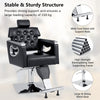 Styling Salon Barber Chair Swivel Hairdressing Chair 6-Level Adjustable Headrest