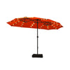 4.6M Outdoor Extra Large Umbrella Double-Sided Parasol W/ Solar LED Lights