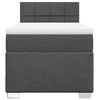 Box Spring Bed with Dark Grey 90x200 Fabric B5C2