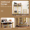 3 Piece Dining Table Set Extendable Kitchen Table Folding Breakfast Table
