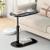 C Shaped Side Table, Adjustable Height C Shaped End Table 360°Swivel Couch