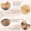 Laundry Hamper 72L Bamboo Laundry Basket Collapsible Dirty Laundry Organizer