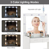 White Dressing Table with LED Lights Mirror 5 Drawers Stool Cabinet Make up Desk