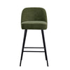 2X Breakfast Bar Stools Thickened Pad Linen Dining Chairs for Counter Kitchen