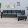 L-Shaped Corner Sofa, Sectional Couch with Built-in USB Port Chaise