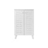 White Shoe Storage Cabinet Cupboard 2 Door Modern Hallway Shoes Rack Furniture