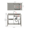 Commercial Stainless Steel 1.0 Bowl Sink Catering Kitchen WorkTable&Drainer Unit