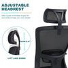 Ralex-chair Ergonomic Office Chair, Desk Chair with Adjustable Headrest, Black