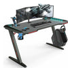 Adjustable LED Gaming Desk Computer Table Racing Style Home Furniture 175KG Load