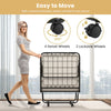 Folding Bed Frame with Mattress-White
