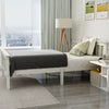 White Solid Wooden Bed Frame 3ft 4ft6 Wood Single Double Size Bed