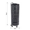 6-Tiers Kitchen Rotating Storage Trolley Cart Free Standing Vegetable Shelf 90cm