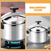 11L Aluminium Pressure Cooker Quick with Lid Latch Indicator Explosion-Proof