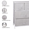 Storage Cabinet Drawers Fabric Metal Frame Sofa Side Bedroom Nightstand Bedside