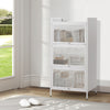 Storage Cabinet Corner Cupboard Sideboard Lift Up Doors Adjustable Legs Shelf