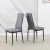 2/4/6 Dining Chairs Side Chairs High Back Velvet/Faux Leather Padded Seat Home