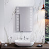 LED Bathroom Mirror with Shaver Socket Demister Sensor Touch Illuminated Lights