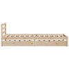 Bed Frame with Drawers 90x190 Solid Wood Pine Z1C3